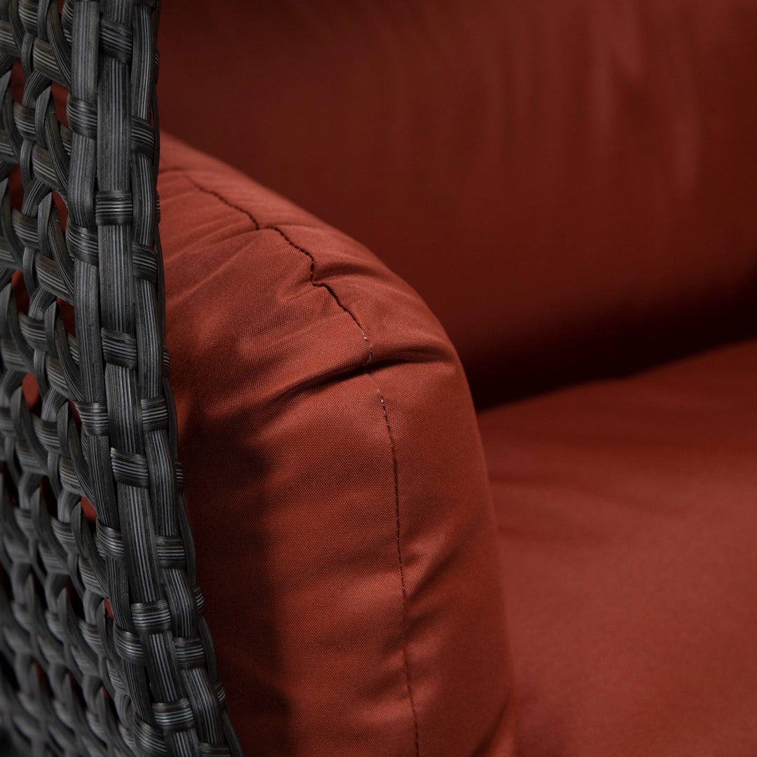 Fino Double Seater Hanging Swing With Stand For Balcony , Garden Swing (Dark Grey)