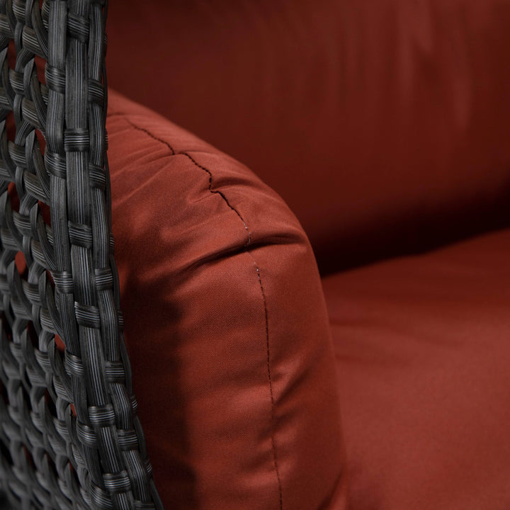 Fino Double Seater Hanging Swing With Stand For Balcony , Garden Swing (Dark Grey)