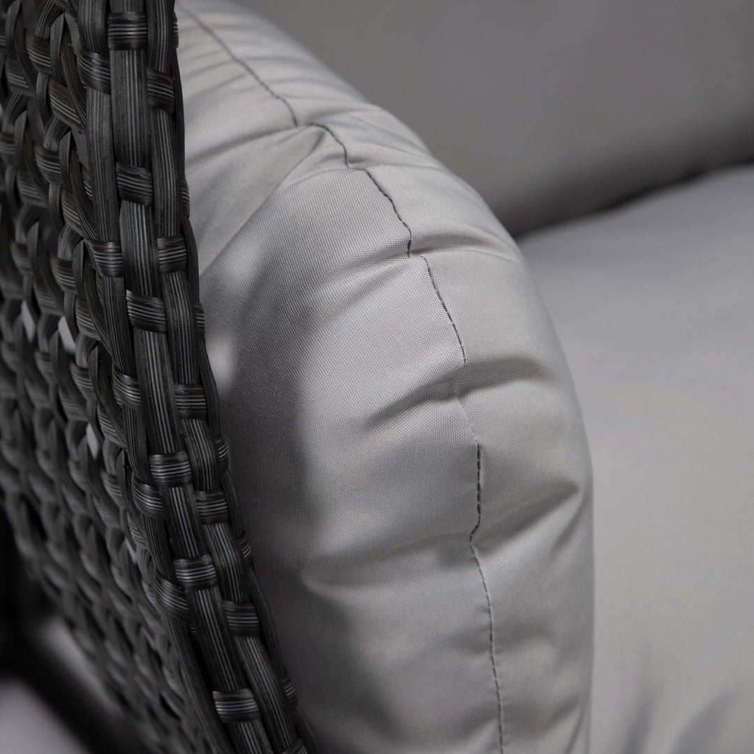 Fino Double Seater Hanging Swing With Stand For Balcony , Garden Swing (Dark Grey)