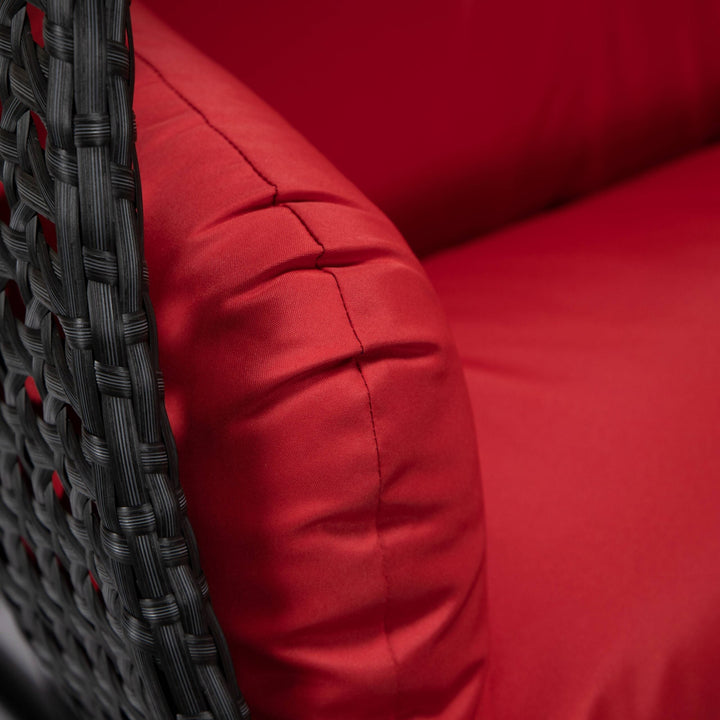 Fino Double Seater Hanging Swing With Stand For Balcony , Garden Swing (Dark Grey)