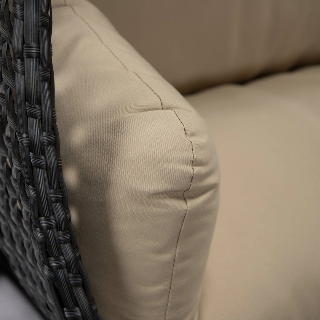 Fino Double Seater Hanging Swing With Stand For Balcony , Garden Swing (Dark Grey)