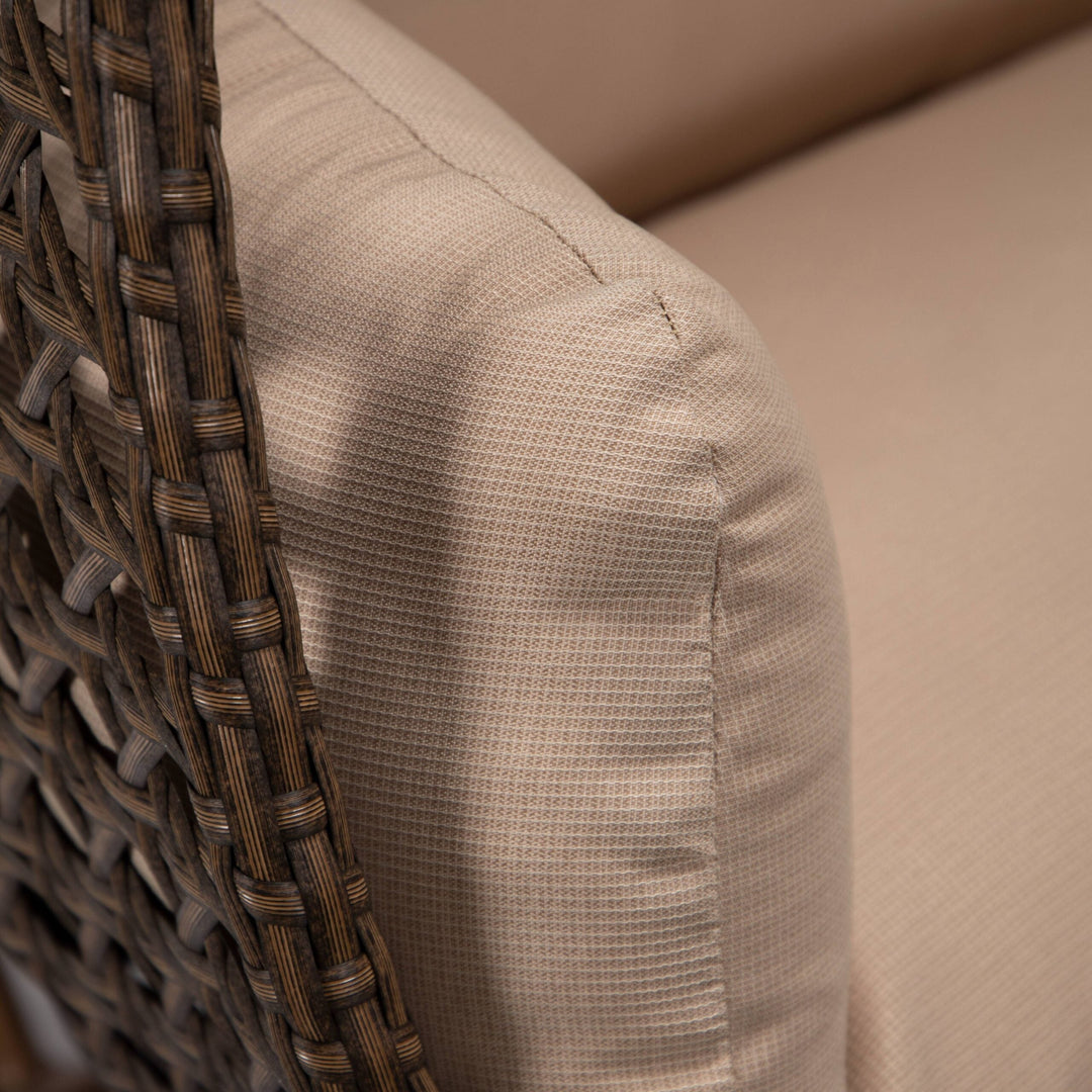 Longo Double Seater Hanging Swing With Stand For Balcony , Garden Swing (Brown)