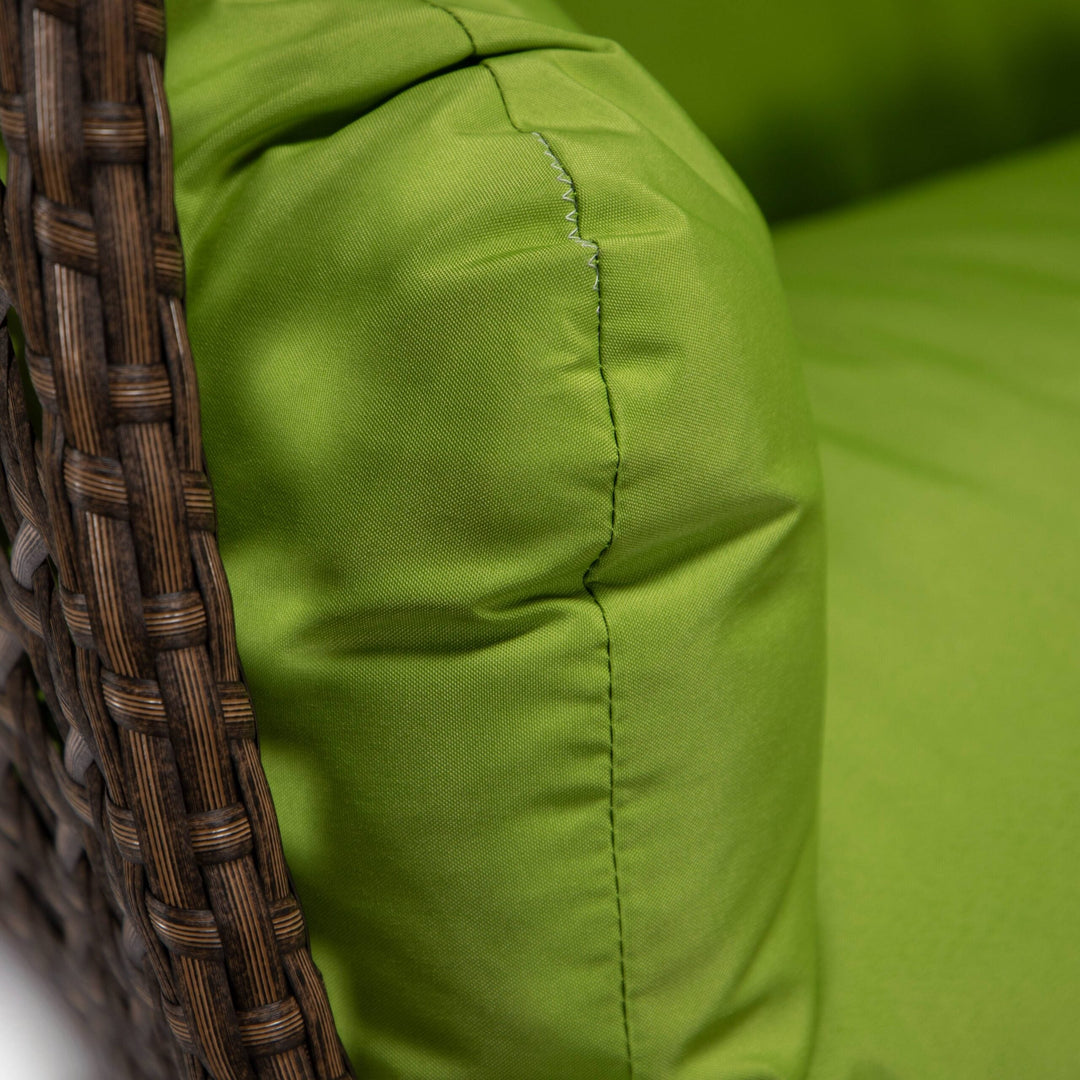 Longo Double Seater Hanging Swing With Stand For Balcony , Garden Swing (Brown)