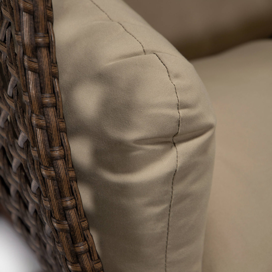 Longo Double Seater Hanging Swing With Stand For Balcony , Garden Swing (Brown)