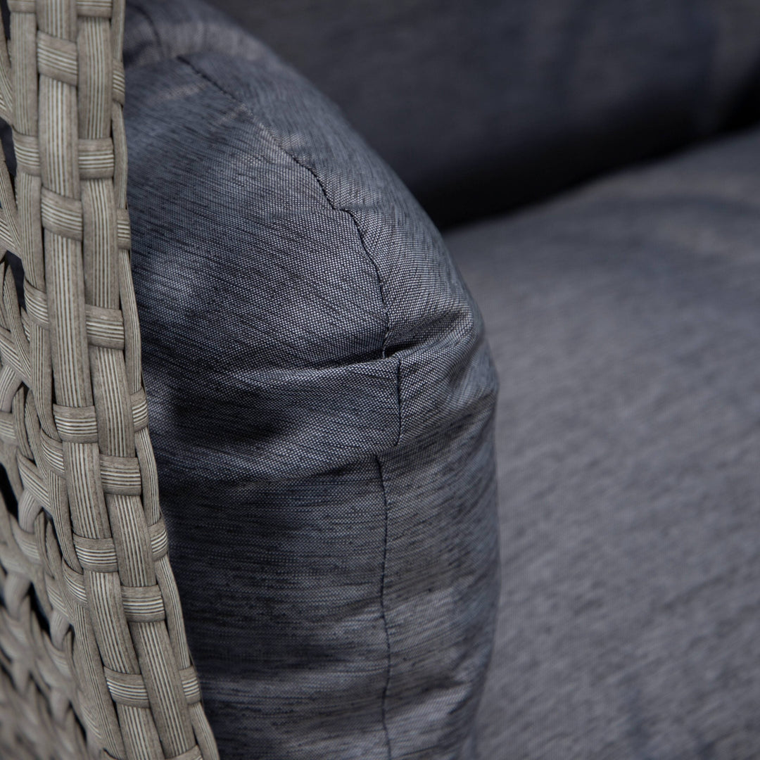 Dario Double Seater Hanging Swing With Stand For Balcony , Garden Swing (Silver)