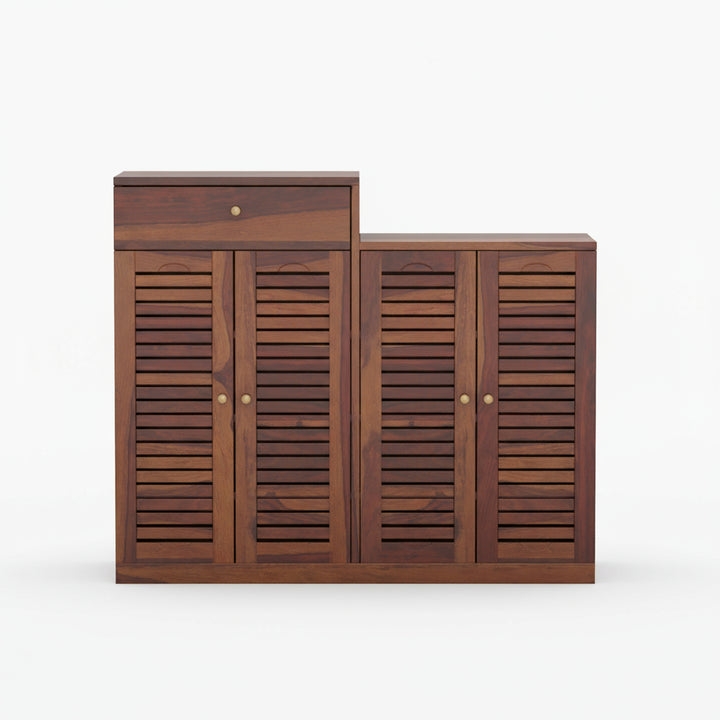 Macarena Sheesham Wood Shoe Rack with Door