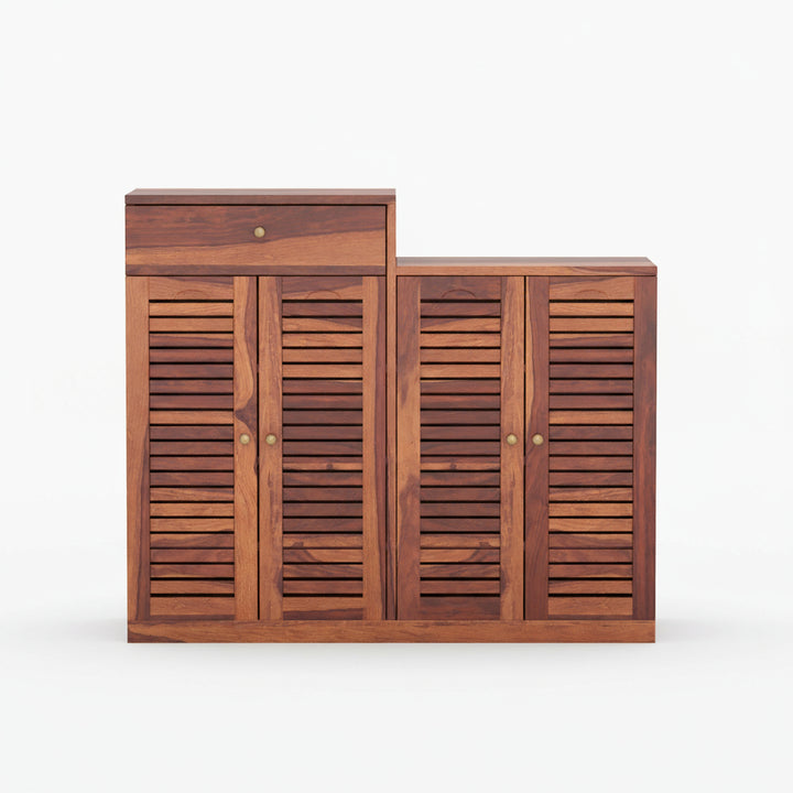 Macarena Sheesham Wood Shoe Rack with Door