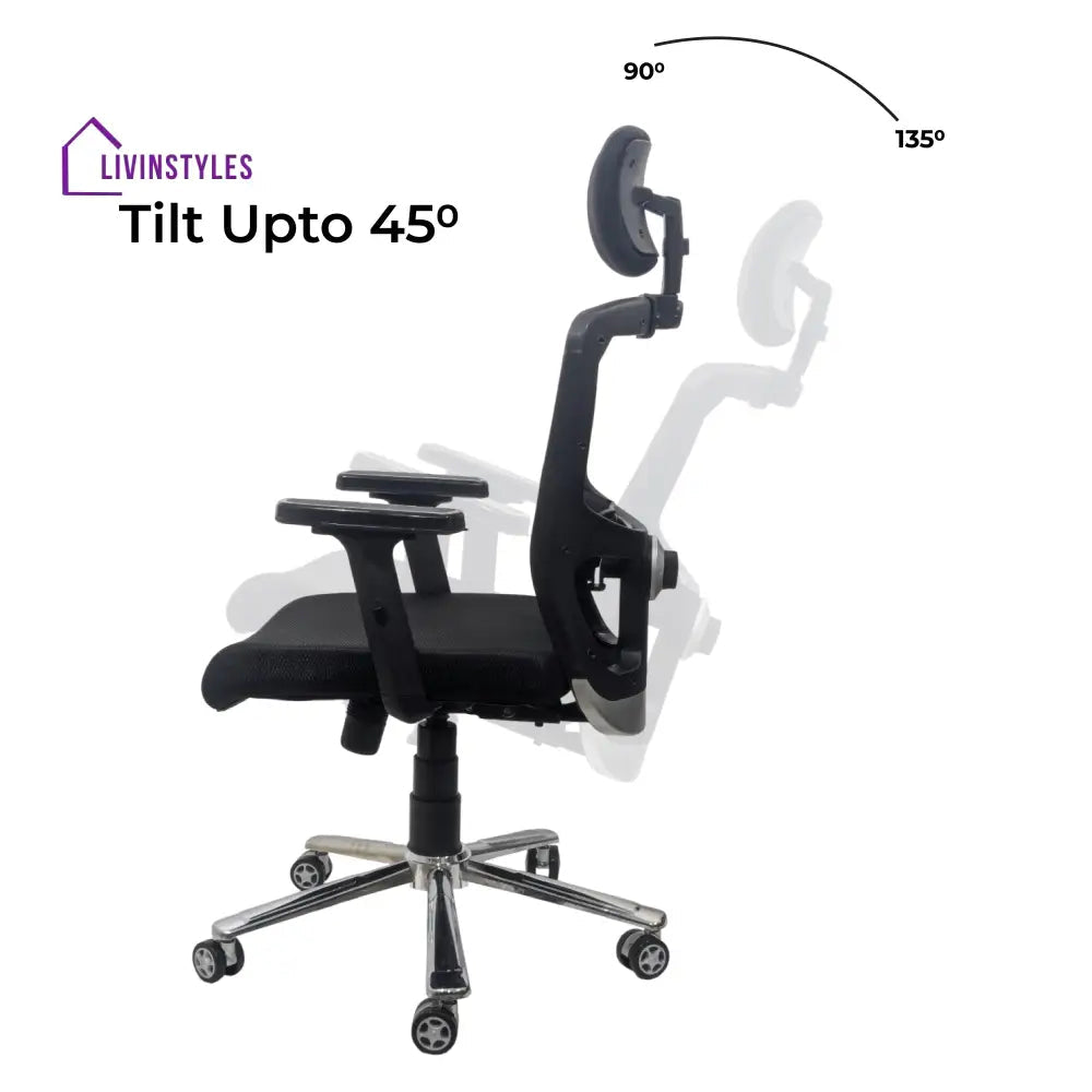 Majesty Black Jazz High Back Ergonomic Chair with Scorpio Base