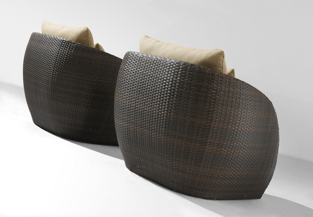 Zomera Outdoor Garden Balcony Sofa Set 2 Seater, 2 Single seater and 1 Center Table With Side Table Set (Brown + Tan)