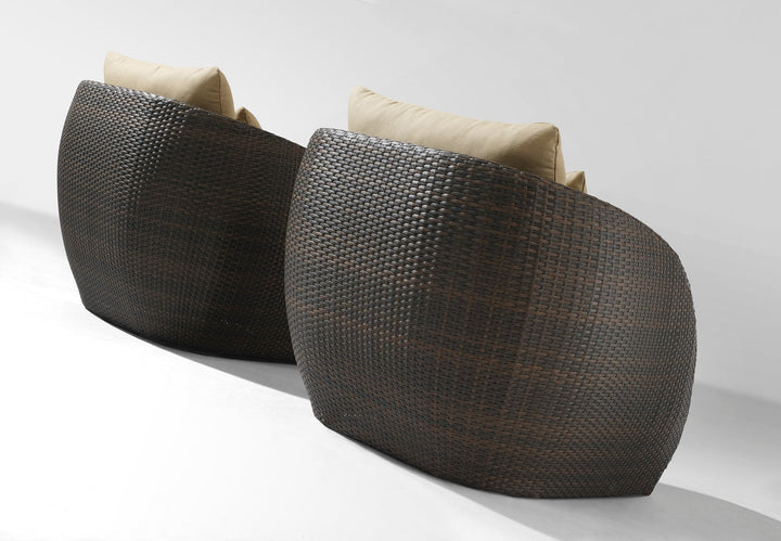 Zomera Outdoor Garden Balcony Sofa Set 2 Seater, 2 Single seater and 1 Center Table With Side Table Set (Brown + Tan)