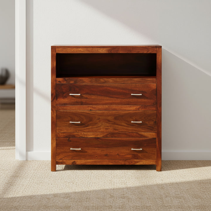 Maricela sheesham wood chest of drawers