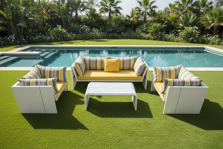 Marino Outdoor Sofa Set 2 Seater , 2 Single seater and 1 Center Table (Sea Shell)