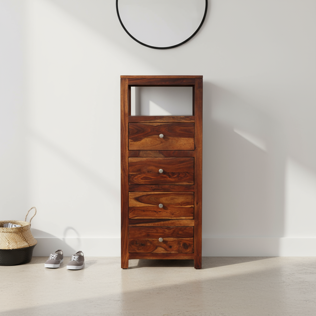 Marisol sheesham wood chest of drawers