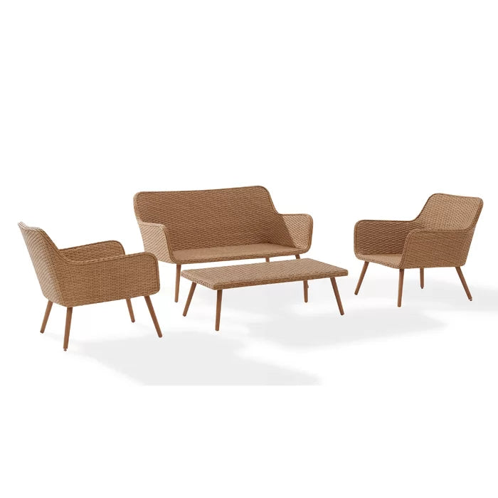 Violeta Outdoor Sofa Set 2 Seater, 2 Single seater and 1 Center Table (Brown)