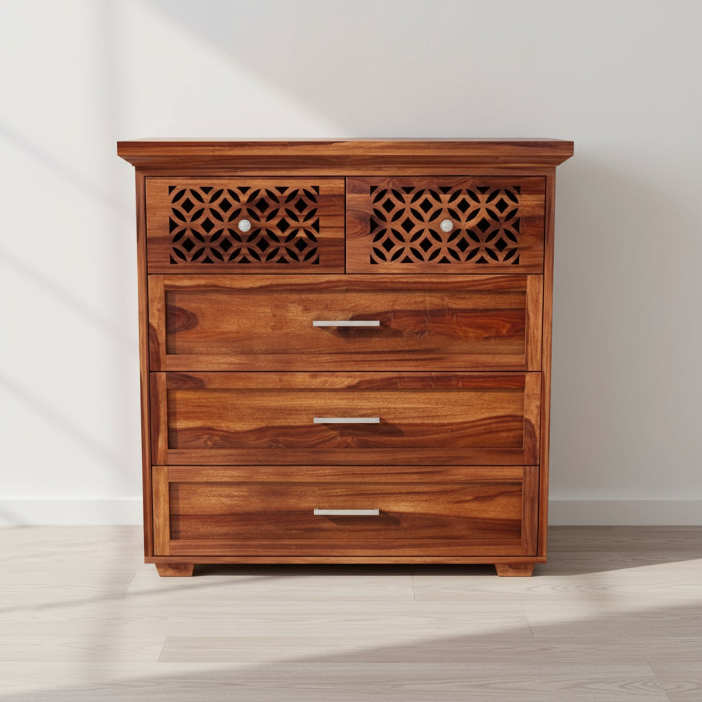 Matilda sheesham wood chest of drawers