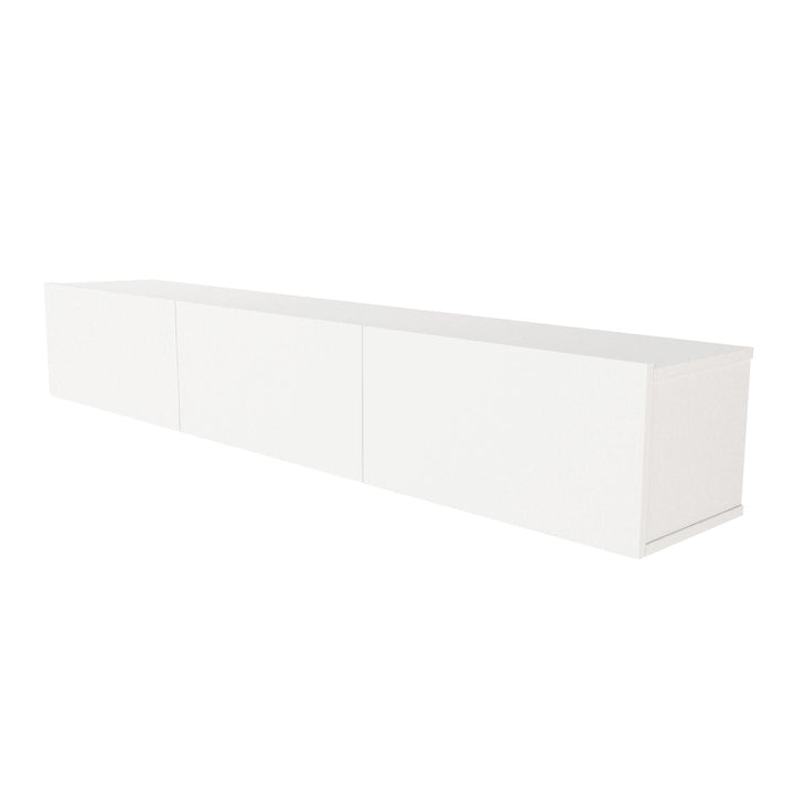 OmkarWood Verona Wall-Mounted TV Unit – White Finish