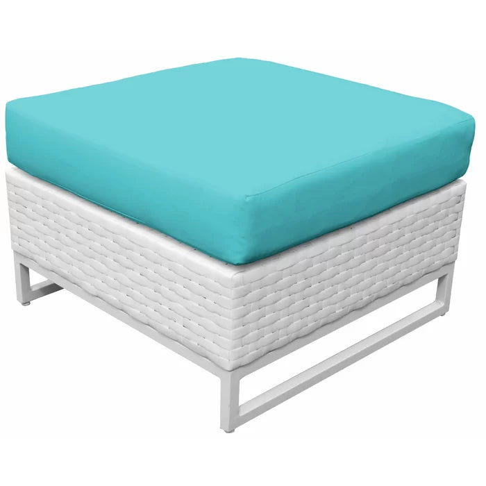 Angerona Outdoor Sofa Set 7 Seater, 2 Single seater and 1 Center Table, 1 Side Table With 2 Ottoman Set (White)