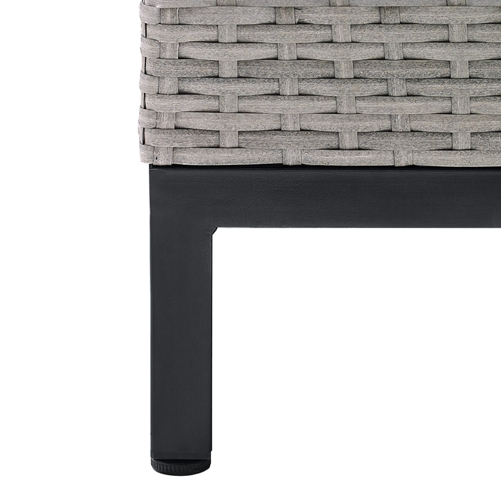 Modolo Outdoor Garden Balcony Sofa Set 2 Seater, 2 Single seater and Ottoman Set (Grey)