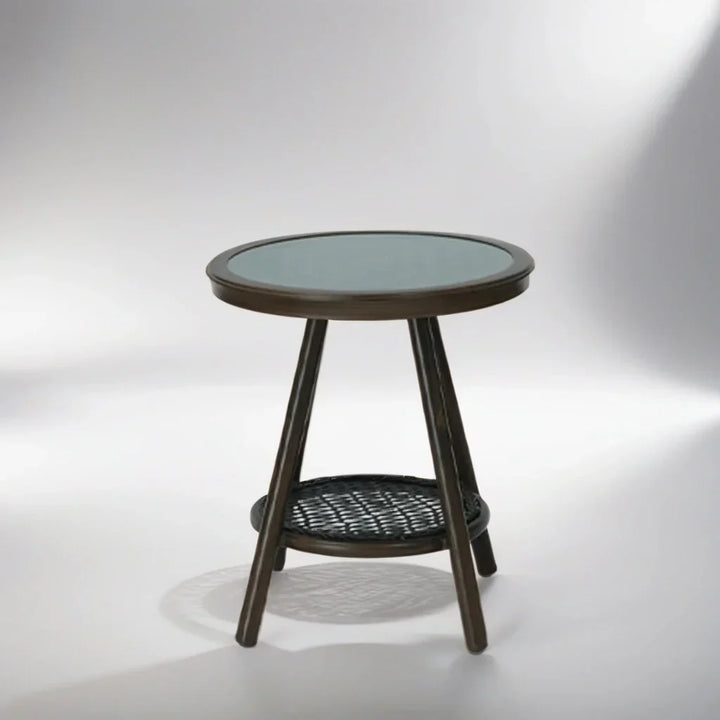 Felix Outdoor Patio Seating Set 2 Chairs and 1 Table Set (Brown) Braided & Rope