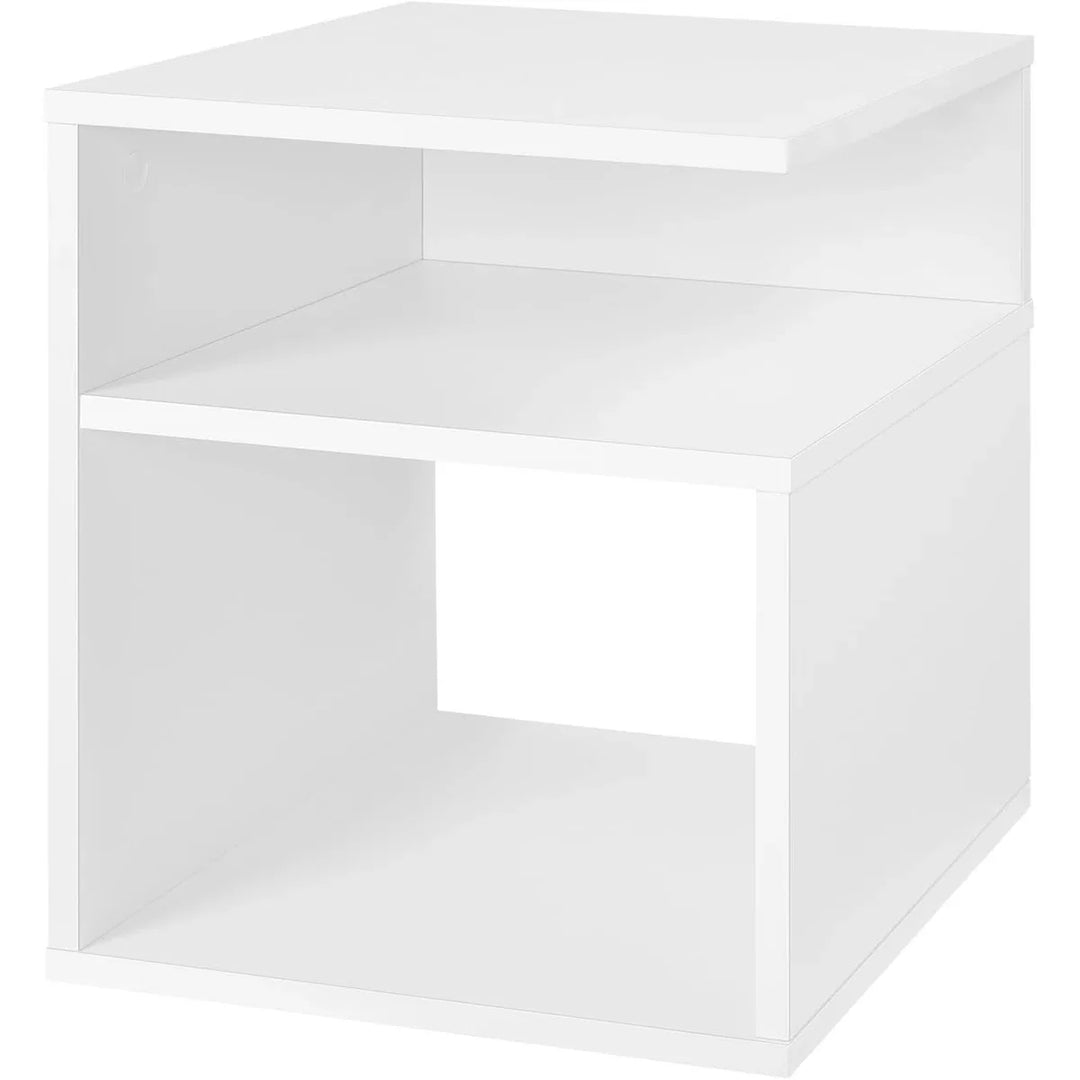 Mugdha Modern Bedside Table with Multi-Level Storage by OmkarWood Furniture