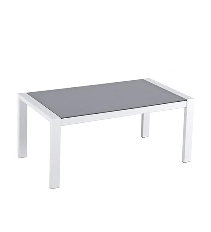 Dona Outdoor Sofa Set 2 Seater, 2 Single seater and 1 Center Table (White + Grey)