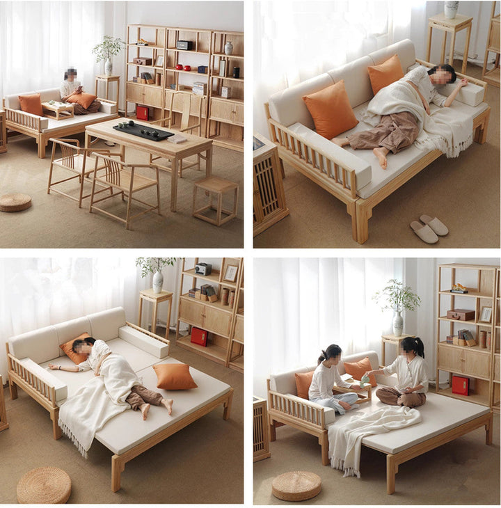 Multifunction Solid Wood Arhat Sofa Bed FURNITURE
