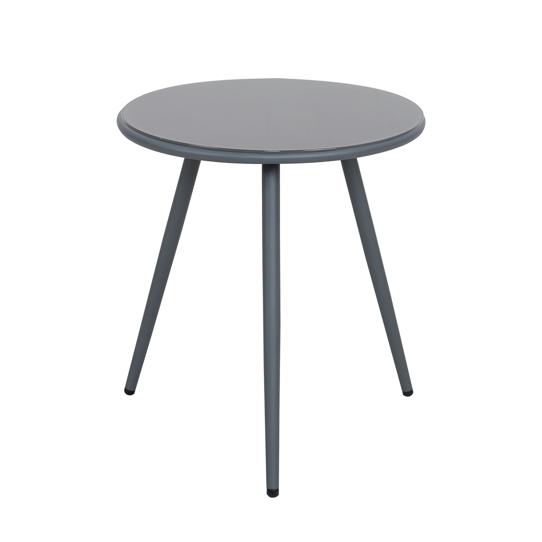 Spade Outdoor Patio Seating Set 2 Chairs and 1 Table Set (Grey) Braided & Rope