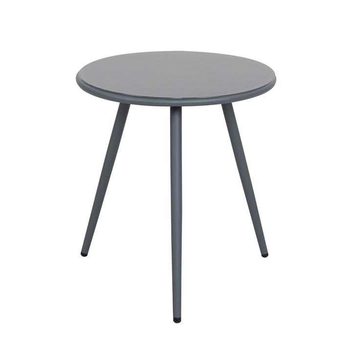 Spade Outdoor Patio Seating Set 2 Chairs and 1 Table Set (Grey) Braided & Rope