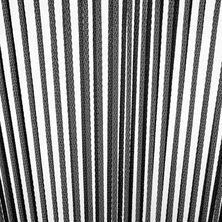 Volta Outdoor Patio Seating Set 2 Chairs and 1 Table Set (Black) Braided & Rope