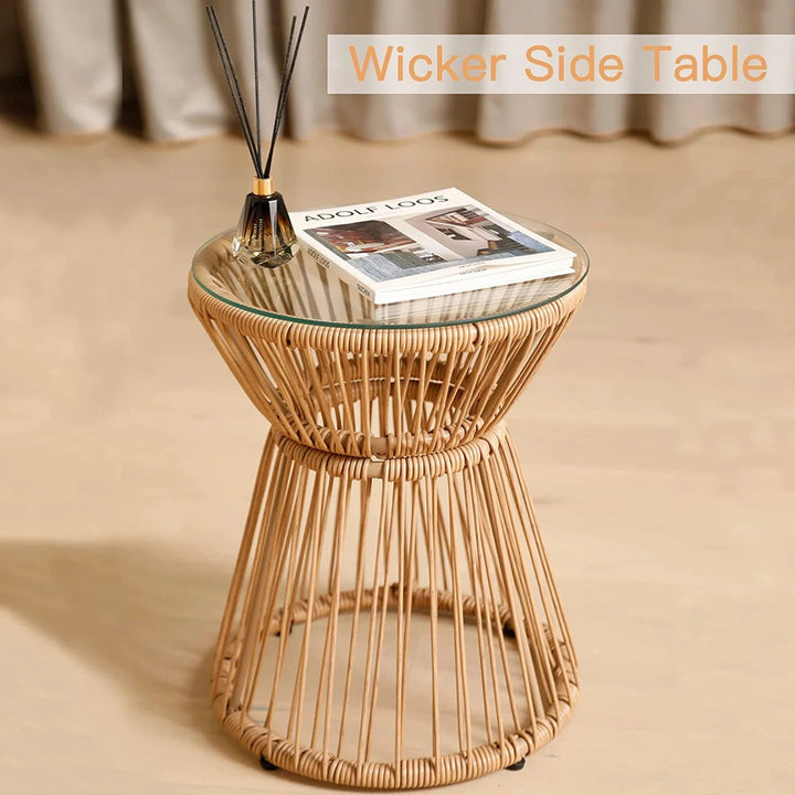 Allure Outdoor Patio Seating Set 2 Chairs and 1 Table Set (Honey)