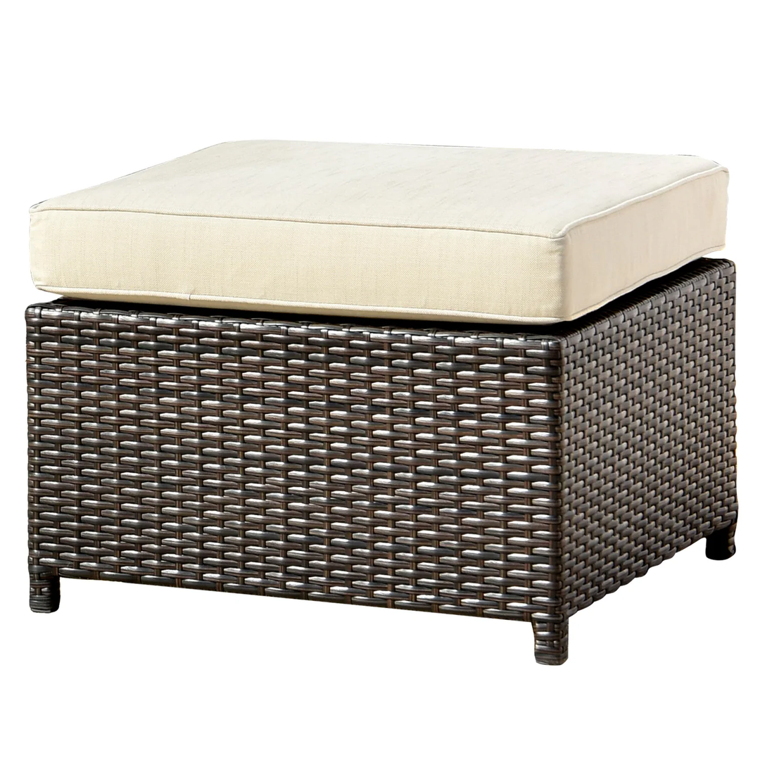 Enorson Outdoor Garden Balcony Sofa Set 2 Three Seater, 2 Single Seater With 2 Ottoman and 2 Center Table Set (Brown)