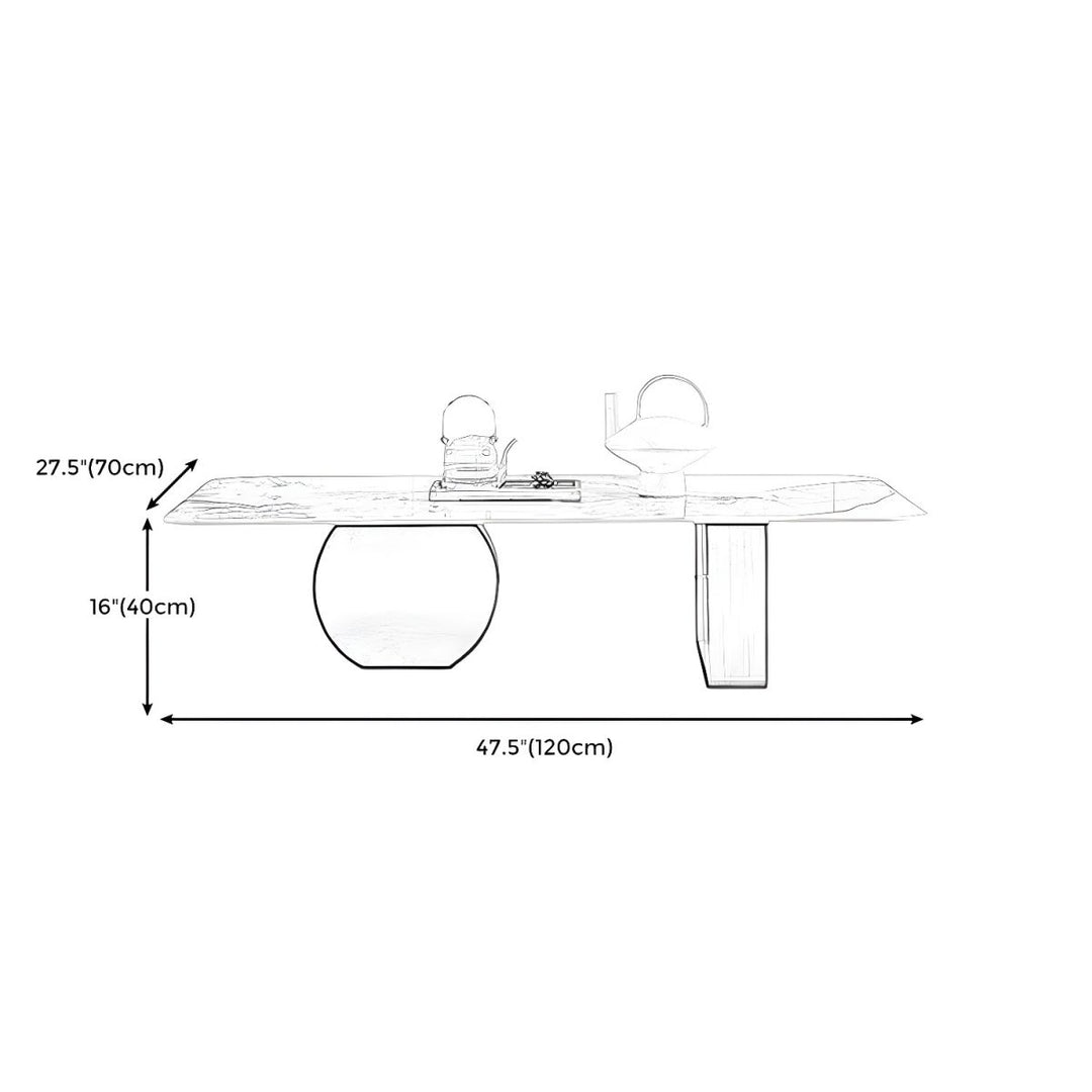 Elina Stainless Steel Frame and Ceramic Marble Top Coffee Table for Living Room