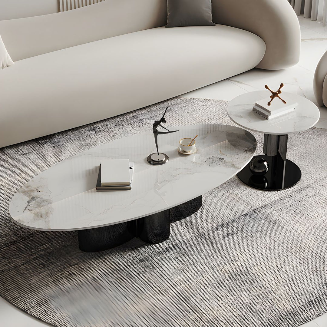 Ridhima Stainless Steel Coffee Table Set for Living Room