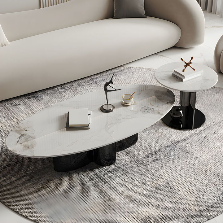 Ridhima Stainless Steel Coffee Table Set for Living Room