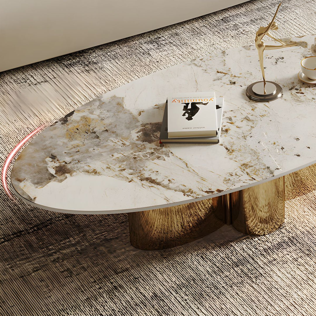 Ridhima Stainless Steel Coffee Table Set for Living Room