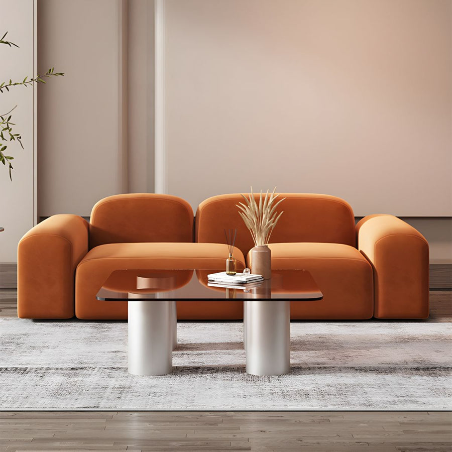 Grigory Velvet Fabric 3 Seater Sofa for Living Room