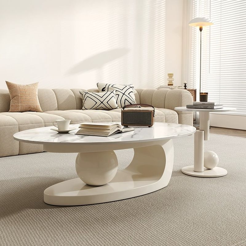 Luxurious Marble Top Stainless Steel with PVD Coated Single Bool Coffee Table Set Coffee Tables