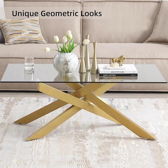 Abhishek Stainless Steel Pvd Coated Golden Coffee Table