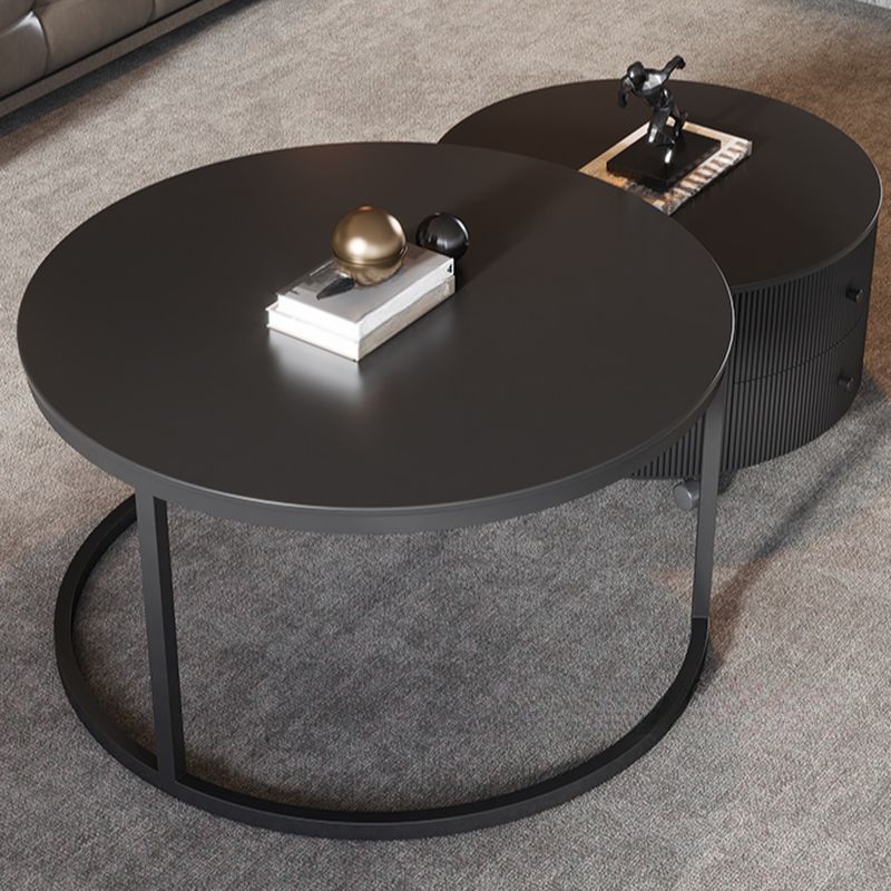 Uruvi Stainless Steel Frame and MDF Work Coffee Table for Living Room