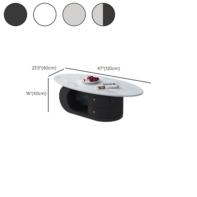 Vritika Stainless Steel Frame Coffee Table in Cream White Finish for Living Room - Single Big Table