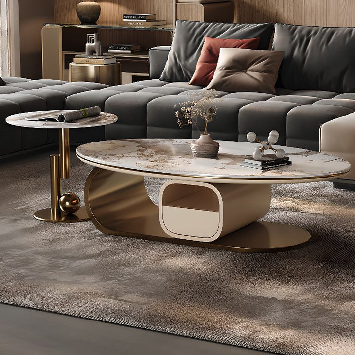 Zara Stainless Steel Frame Coffee Table for Living Room