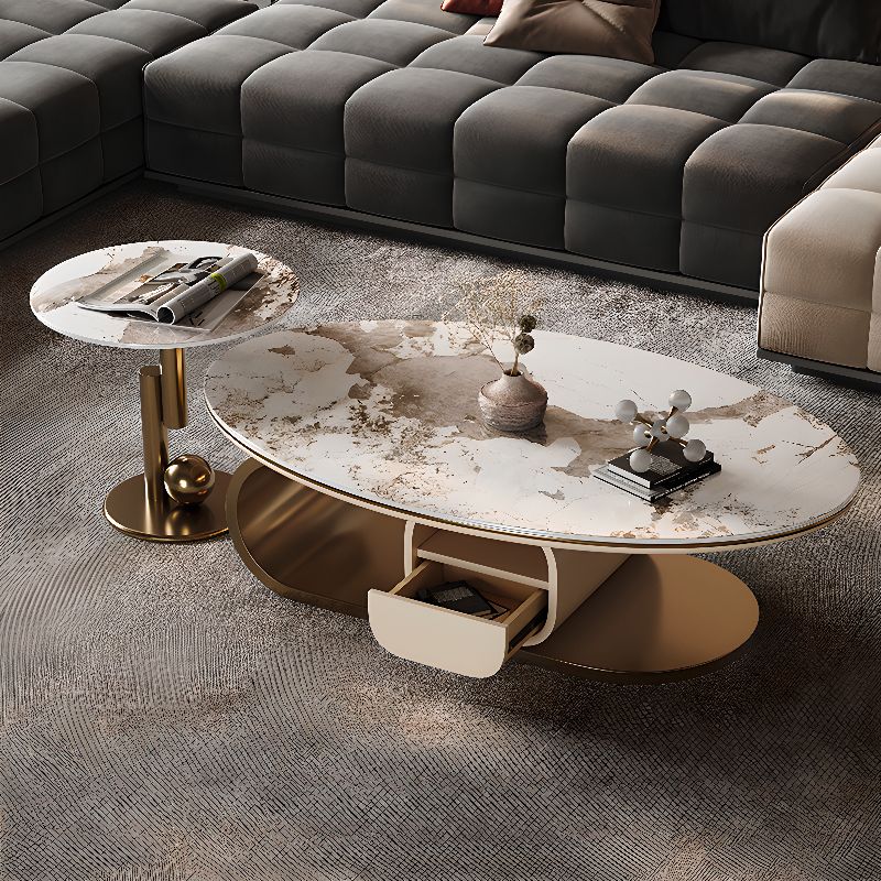 Zara Stainless Steel Frame Coffee Table for Living Room