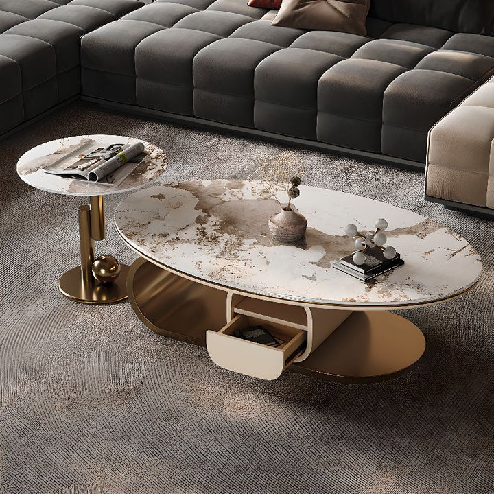 Zara Stainless Steel Frame Coffee Table for Living Room