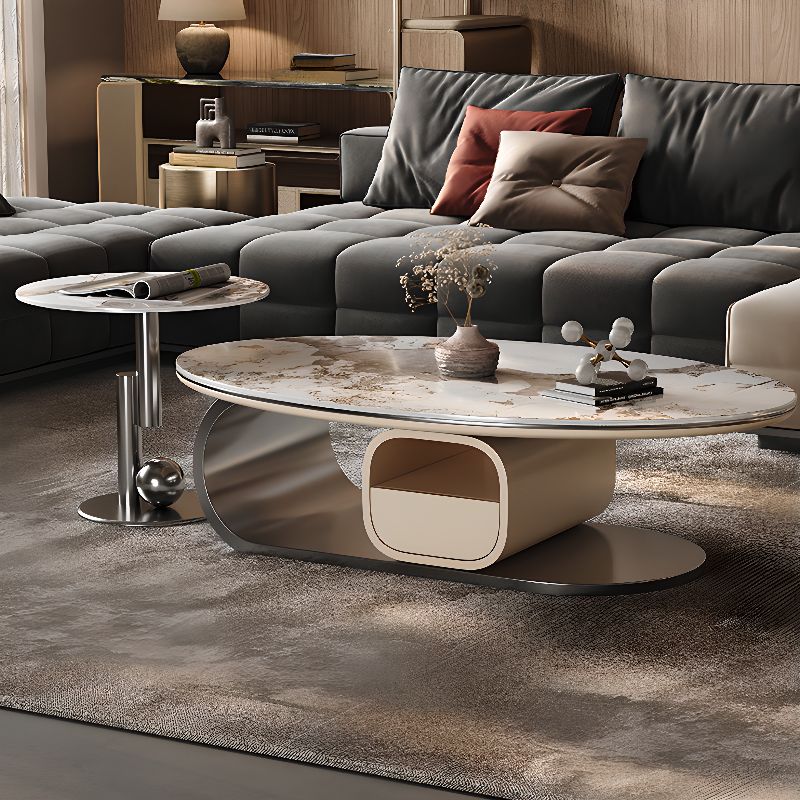 Zara Stainless Steel Frame Coffee Table for Living Room