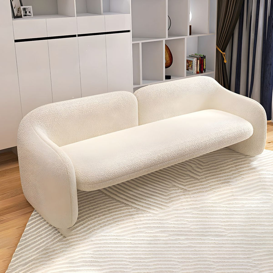 Gleb Boucle Fabric Sofa Set For Living Room | 3 + 1 + 1 Sofa Set