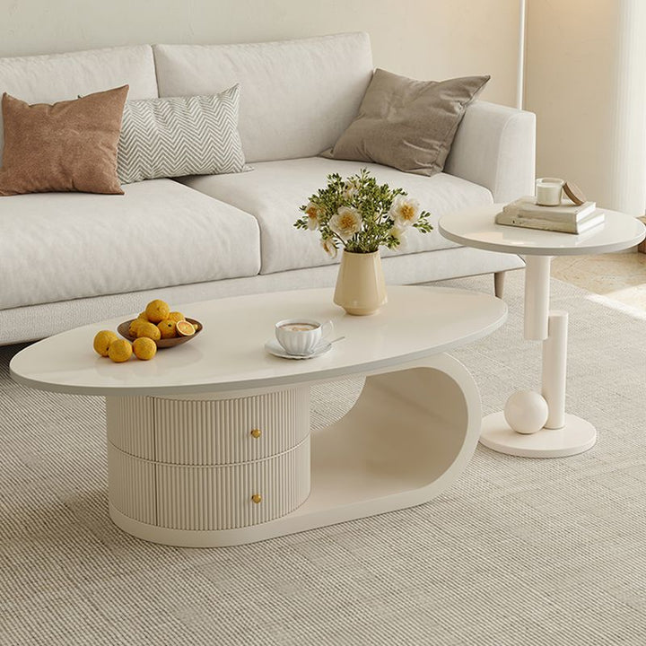 Bhakti Stainless Steel Frame Coffee Table for Living Room