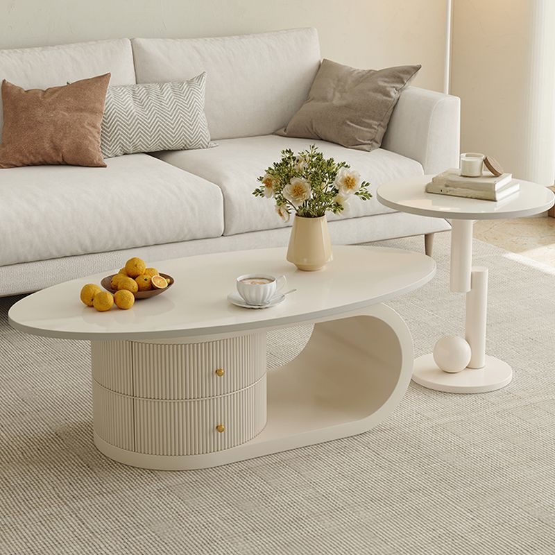 Bhakti Stainless Steel Frame Coffee Table for Living Room