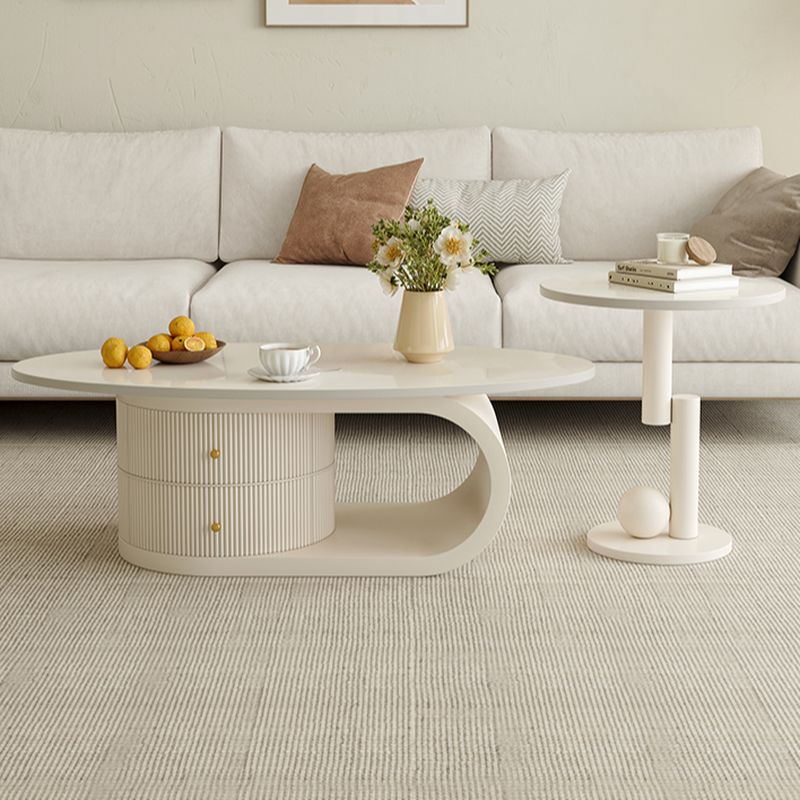 Bhakti Stainless Steel Frame Coffee Table for Living Room