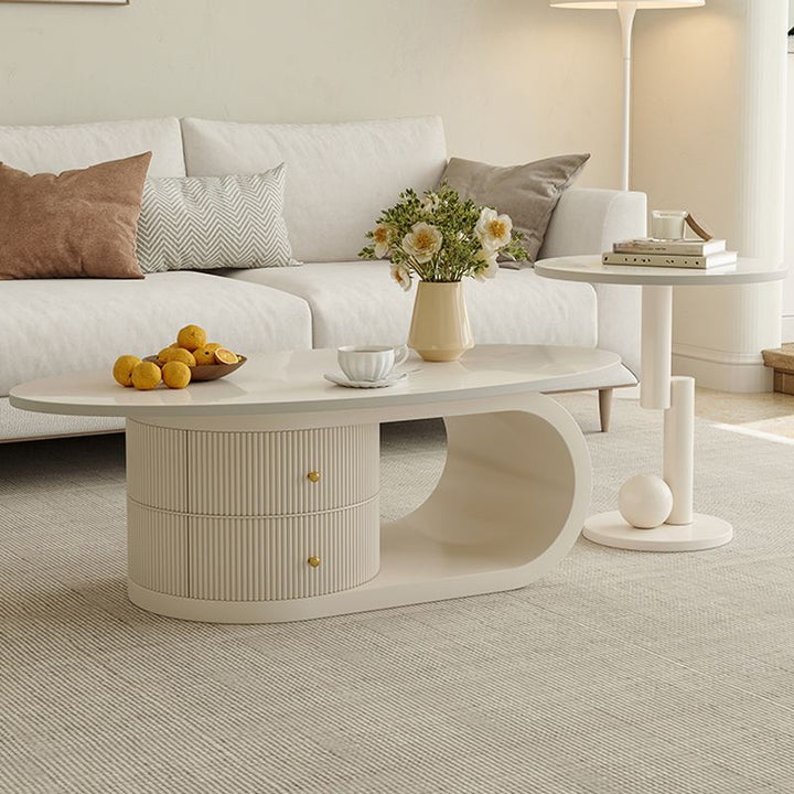 Bhakti Stainless Steel Frame Coffee Table for Living Room