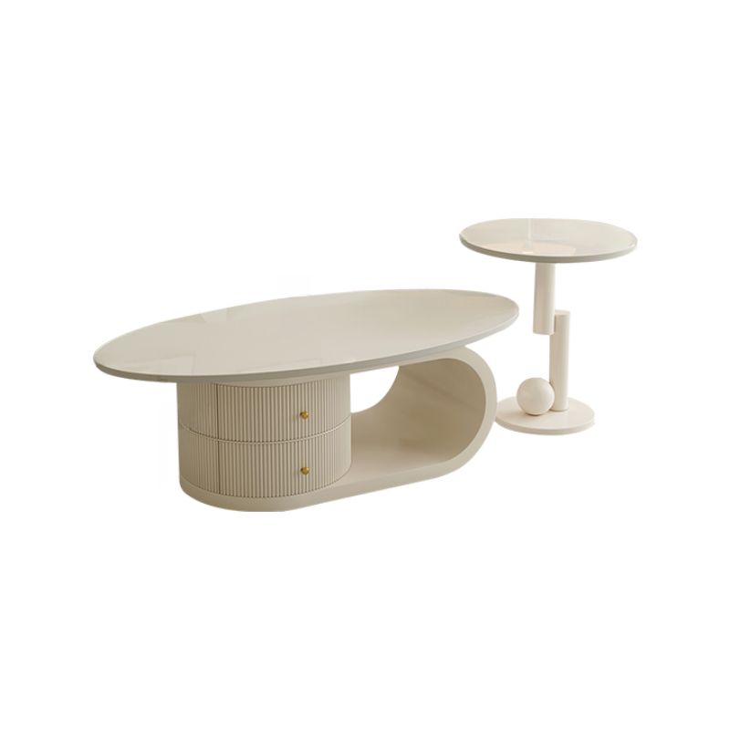 Bhakti Stainless Steel Frame Coffee Table for Living Room
